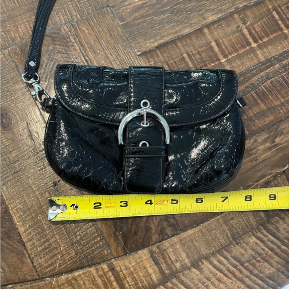 Nine West Black Clutch/Wristlet Polka dot inside . - Picture 9 of 10